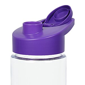 Additional Image 2 - a plastic water bottle with a purple lid