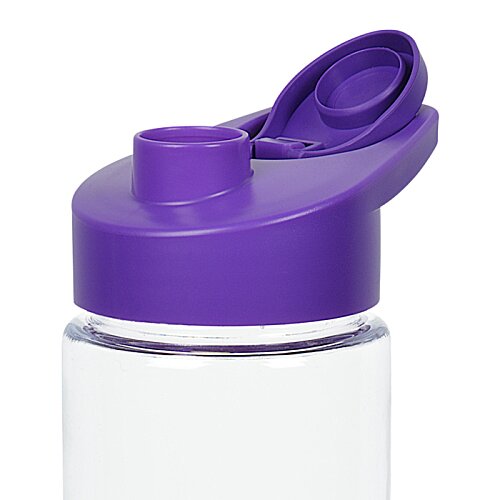 Additional Image 1 - a plastic water bottle with a purple lid
