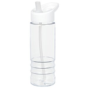 Additional Image 3 - a clear plastic water bottle with a straw