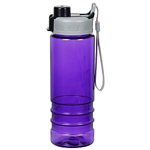 Additional Image 3 - a purple water bottle with a black lid