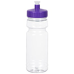 Additional Image 1 - a plastic water bottle with a purple lid