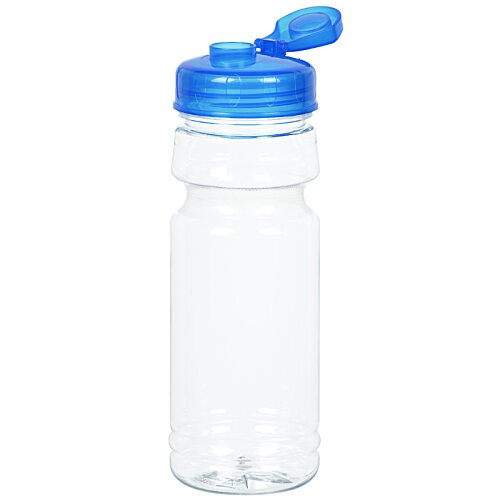 Additional Image 3 - a plastic water bottle with a blue lid