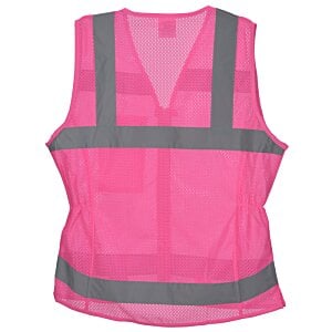 Additional Image 2 - a pink and grey reflective vest