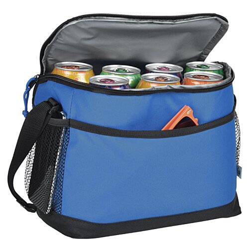 Additional Image 1 - a blue cooler bag with cans of beer