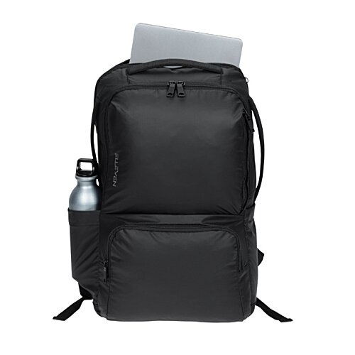 Additional Image 4 - a black backpack with a white label