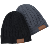 View Image 4 of 4 of Cable Knit Fuzzy Lined Beanie