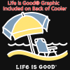 View Image 6 of 6 of Life is Good Koozie® Party Cooler - Full Color - Beach Umbrella