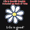View Image 3 of 3 of Life is Good Grocery Tote - Full Color - Daisy