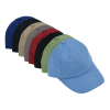 a stack of baseball caps