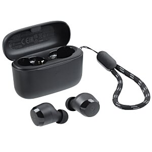 Additional Image 1 - a black earbuds and a case