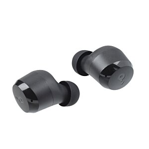 Additional Image 3 - a pair of black earbuds
