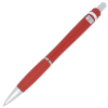 a red pen with white cap