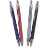 a group of pens on a white background