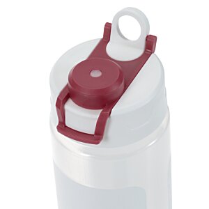 Additional Image 4 - a white plastic water bottle with a red lid