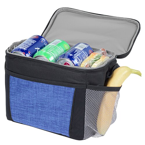 Additional Image 1 - a blue and black cooler bag with a black trim