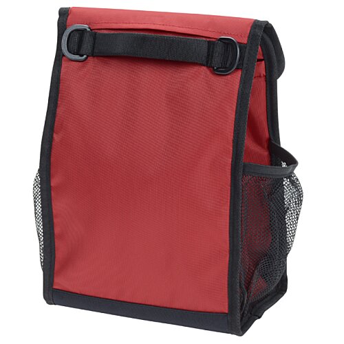 Additional Image 1 - a red and black lunch bag