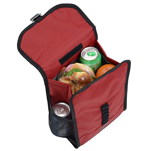 Additional Image 2 - a red and black lunch bag