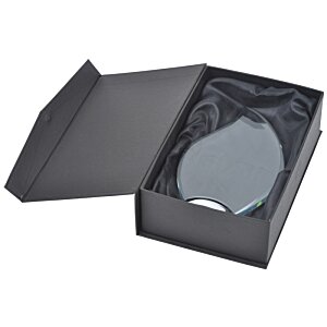 Additional Image 1 - a black box with a silver disc inside