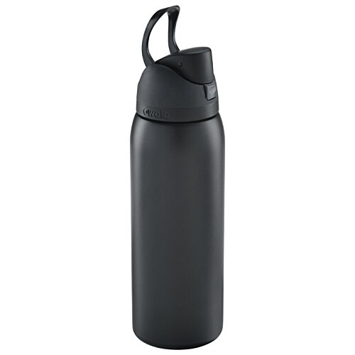 Additional Image 3 - a black water bottle with a straw with Willis Tower in the background