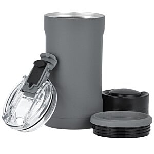 Additional Image 4 - a grey mug with a black lid