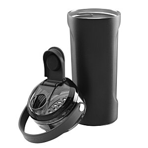 Additional Image 4 - a blue water bottle and headphones