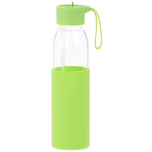Additional Image 1 - a green water bottle with a straw
