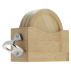 View Image 2 of 3 of Bamboo Coaster Set with Bottle Opener