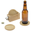 View Image 3 of 3 of Bamboo Coaster Set with Bottle Opener