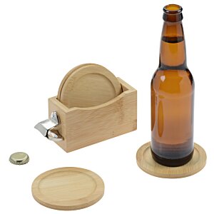 Additional Image 2 - a bottle and coasters next to a bottle