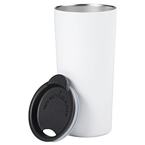 Additional Image 1 - a white cup with a black lid