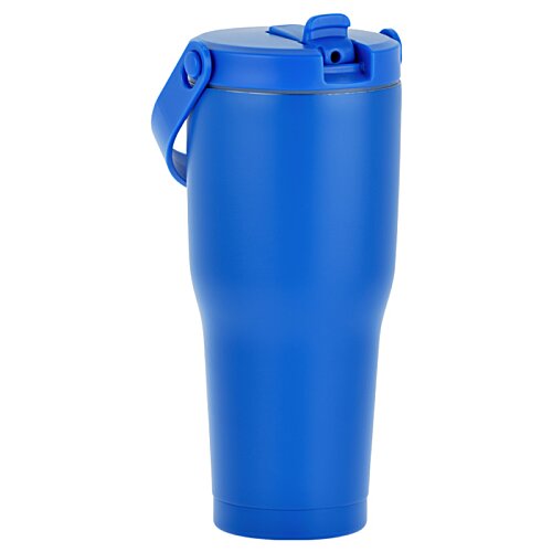 Additional Image 3 - a blue plastic cup with a lid