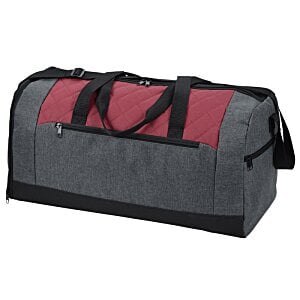 Additional Image 1 - a grey and red duffel bag