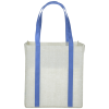 a white and blue bag