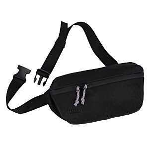 a black pack with a strap