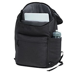 Additional Image 1 - a black backpack with a white object in it