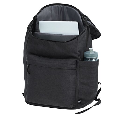 Additional Image 1 - a black backpack with a white object in it