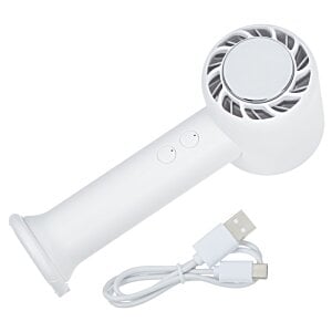 Additional Image 1 - a white hair dryer with a cord