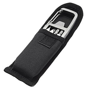 Additional Image 3 - a black bottle opener with a silver handle