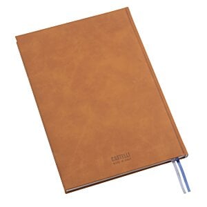 Additional Image 2 - a brown notebook with a blue band