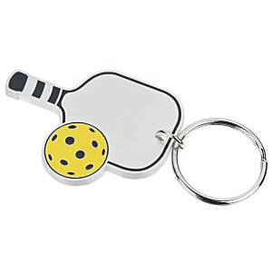 Additional Image 1 - a key chain with a paddle and a pickleball ball