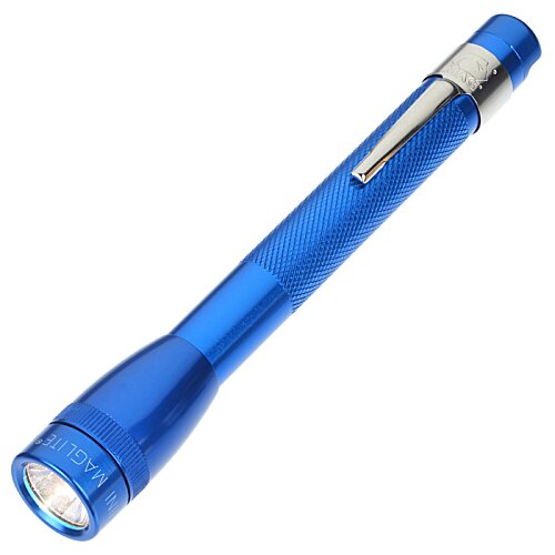Additional Image 1 - a blue flashlight with a silver band