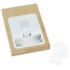 a white rectangular object with a white cover