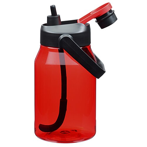 Additional Image 2 - a red water bottle with a black handle