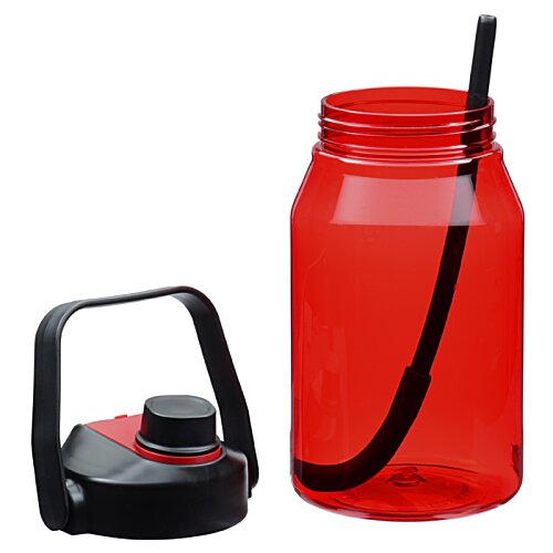 Additional Image 3 - a red jar with a straw and a handle