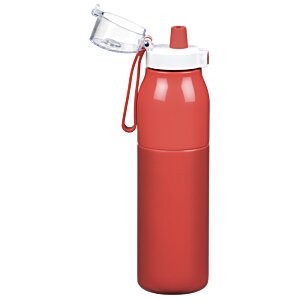 Additional Image 3 - a red water bottle with a white cap