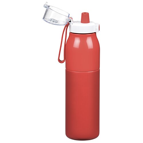 Additional Image 3 - a red water bottle with a white cap