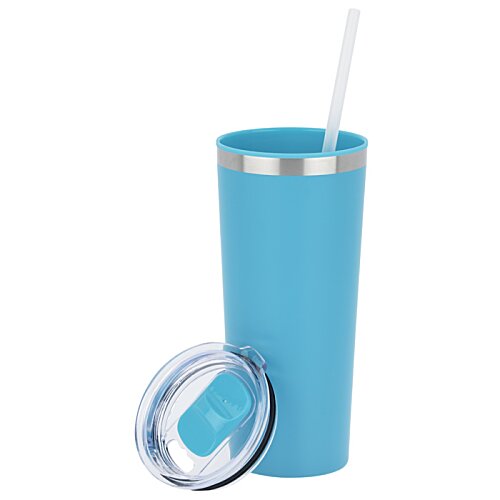 Additional Image 3 - a blue cup with a straw