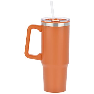 Additional Image 1 - an orange mug with a straw