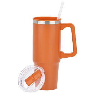 Additional Image 2 - an orange mug with a straw