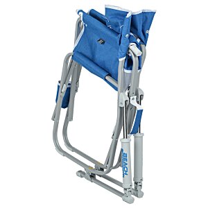 Additional Image 3 - a blue and silver folding chair
